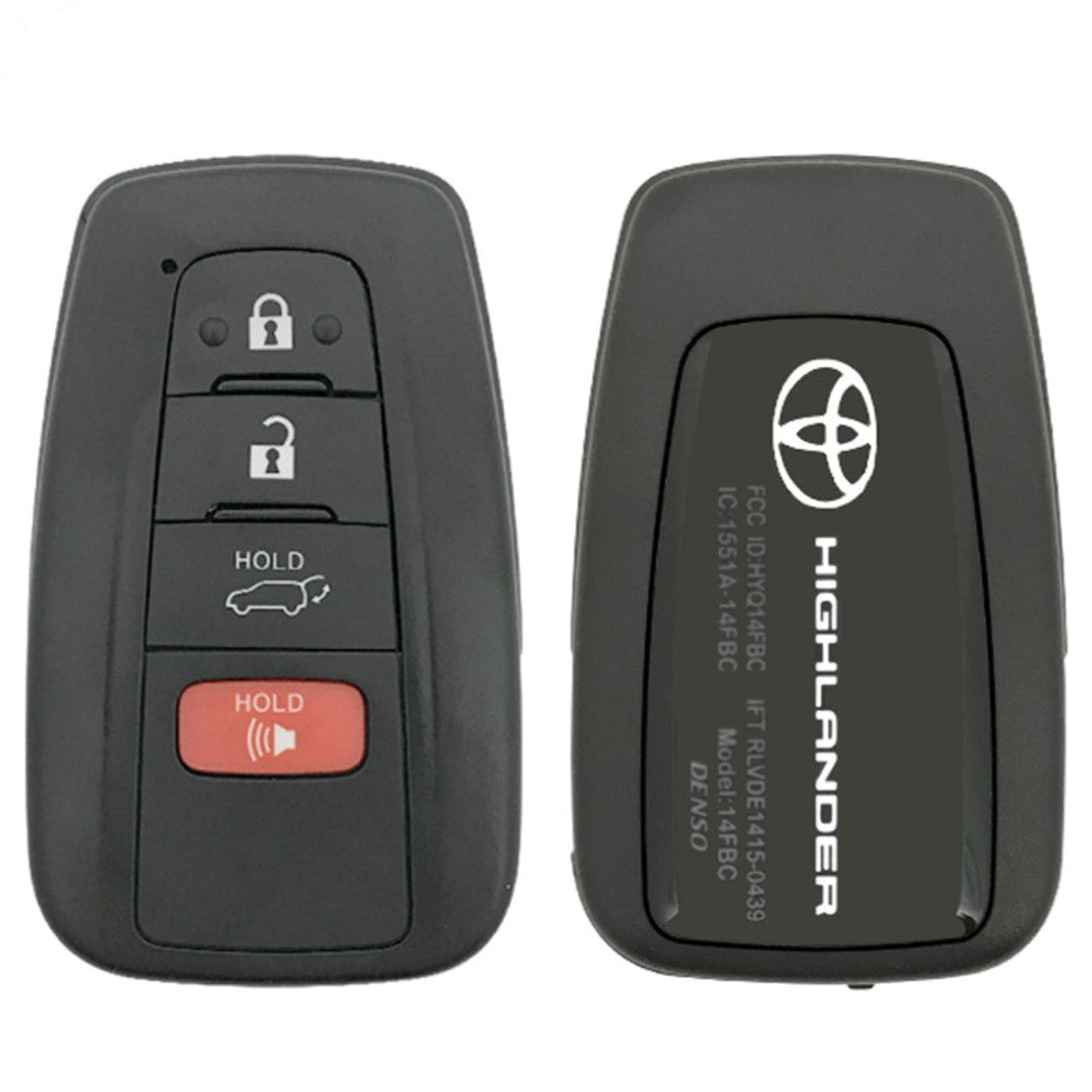 Highlander Blade Key Toyota Highlander 4 Button OEM Smart Key 8990H-0E020 — Noble Key Supply