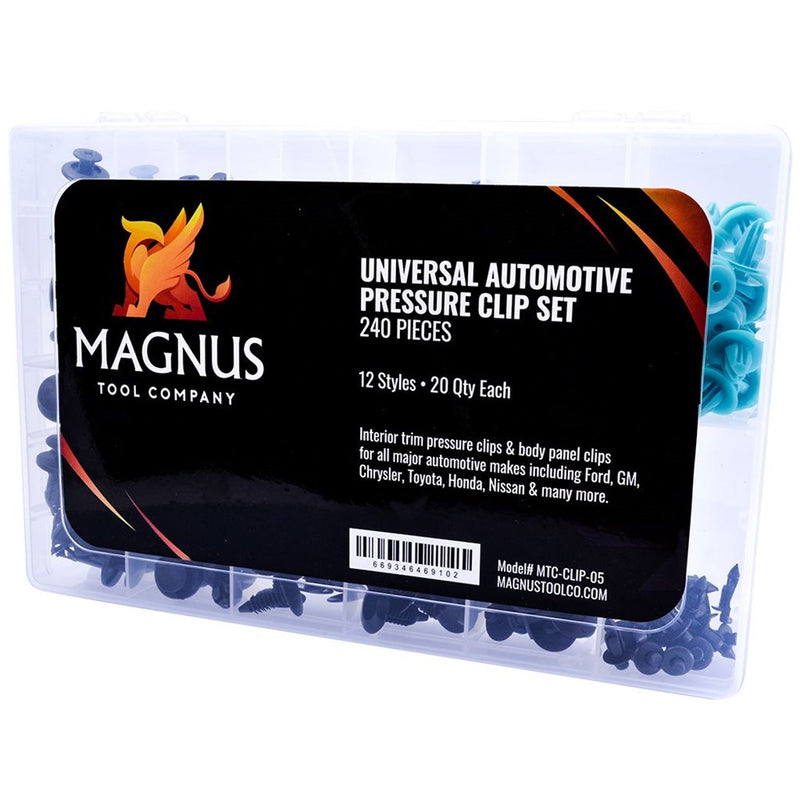 Universal Automotive Pressure Clip Set 240 pc (Magnus)
